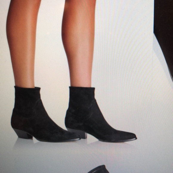 Tamara Mellon Shoes - Like new Tamara Mellon black stretch suede bootie